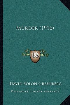 portada murder (1916) (en Inglés)