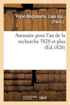 portada Annuaire Pour l'An de la Recherche 5828 Et Plus (en Francés)