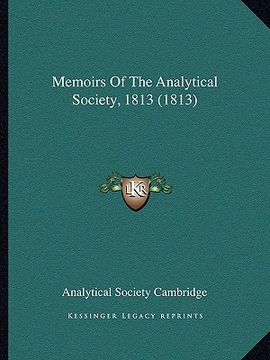 portada memoirs of the analytical society, 1813 (1813) (en Inglés)