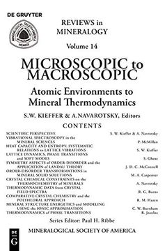 portada Microscopic to Macroscopic: Atomic Environments to Mineral Thermodynamics (Reviews in Mineralogy & Geochemistry) (en Inglés)