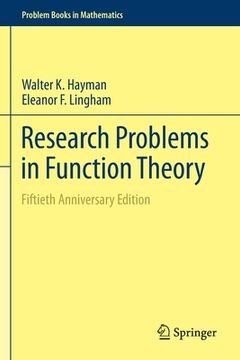 portada Research Problems in Function Theory: Fiftieth Anniversary Edition (in English)