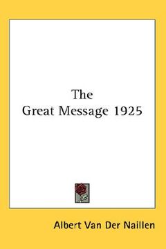 portada the great message 1925