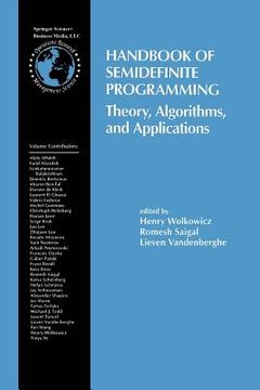 portada Handbook of Semidefinite Programming: Theory, Algorithms, and Applications (en Inglés)