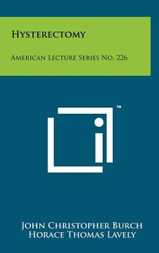 portada hysterectomy: american lecture series no. 226