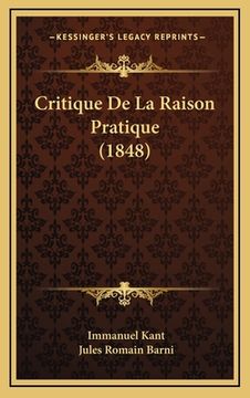 portada Critique De La Raison Pratique (1848) (en Francés)