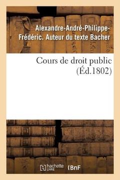 portada Cours de Droit Public (en Francés)