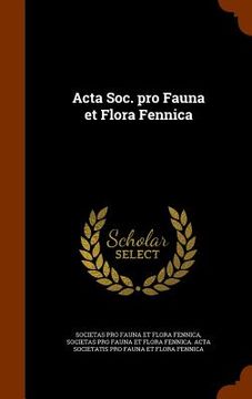 portada Acta Soc. pro Fauna et Flora Fennica (en Inglés)