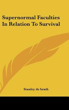 portada supernormal faculties in relation to survival (en Inglés)