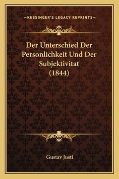 portada Der Unterschied Der Personlichkeit Und Der Subjektivitat (1844) (in German)