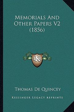 portada memorials and other papers v2 (1856) (en Inglés)
