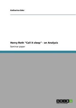 portada henry roth "call it sleep" - an analysis (en Inglés)