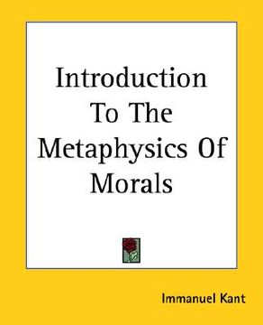 portada introduction to the metaphysics of morals (en Inglés)