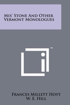 portada mis' stone and other vermont monologues (en Inglés)