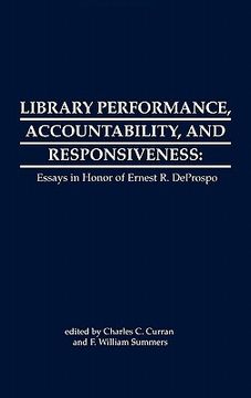 portada library performance, accountability and responsiveness: essays in honor of wernest r. deporspo (en Inglés)