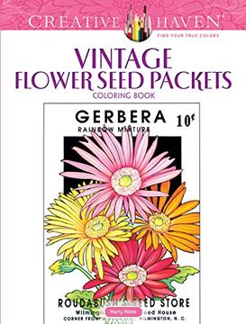 portada Creative Haven Vintage Flower Seed Packets Coloring Book (Colouring Books) 