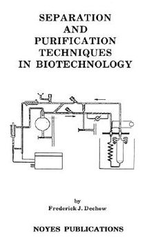 portada separation and purification techniques in biotechnology (en Inglés)