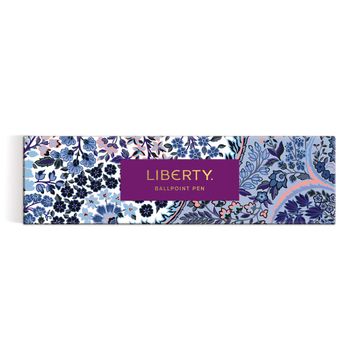 portada Galison Liberty Tanjore Gardens Boxed pen From Includes one Black ink Ballpoint pen and Hinged Gift Box, Fashionable Writing pen Featuring the Famous Prints of Liberty London, Makes an Exciting Gift