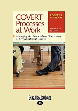 portada covert processes at work: managing the five hidden dimensions of organizational change (easyread large edition) (en Inglés)