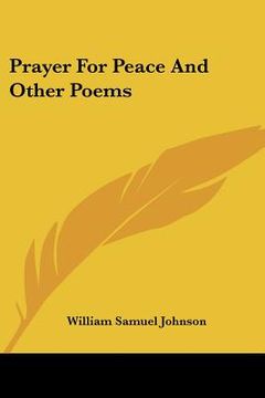 portada prayer for peace and other poems (en Inglés)