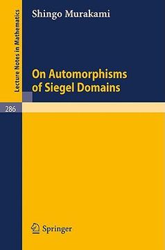 portada on automorphisms of siegel domains (en Inglés)