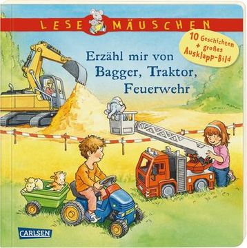 portada Lesemäuschen: Erzähl mir von Bagger, Traktor, Feuerwehr