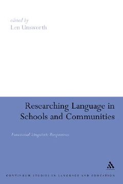 portada researching language in schools and communities