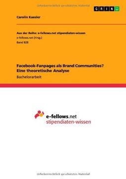portada Fac-Fanpages als Brand Communities? Eine theoretische Analyse