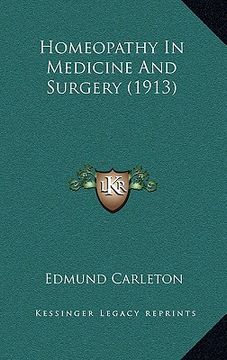 portada homeopathy in medicine and surgery (1913) (en Inglés)