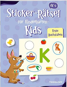 portada Sticker-Rätsel für Kindergarten-Kids. Erste Buchstaben: Rätseln und Stickern für Kinder ab 4 Jahren (in German)