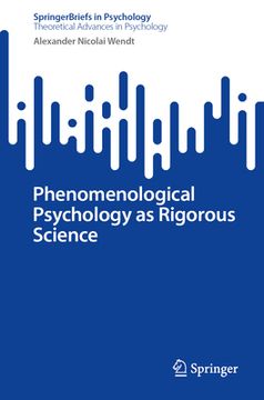 portada Phenomenological Psychology as Rigorous Science (in English)