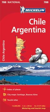 portada Chili Argentine National Map 788 (michelin National Maps) (en Inglés)