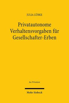portada Privatautonome Verhaltensvorgaben Fur Gesellschafter-Erben (en Alemán)