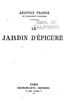 portada Le jardin d'Épicure (in French)