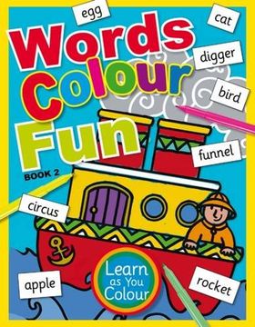 portada Words Colour Fun: Book 2 (Learn as you Colour) (en Inglés)