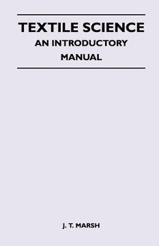 portada textile science - an introductory manual (en Inglés)
