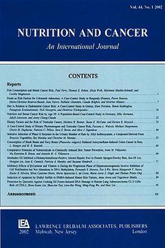 portada selenium and cancer: larry c. clark memorial issue: a special issue of nutrition and cancer