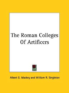 portada the roman colleges of artificers (en Inglés)