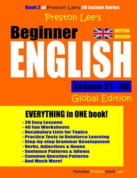 portada Preston Lee's Beginner English Lesson 21 - 40 (Global British Edition) (in English)