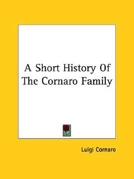 portada a short history of the cornaro family (in English)
