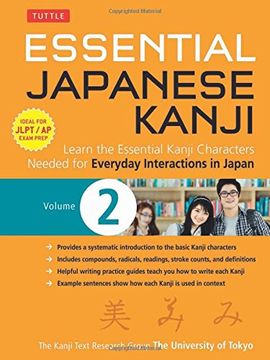 portada Essential Japanese Kanji Volume 2: (Jlpt Level n4 / ap Exam Prep) Learn the Essential Kanji Characters Needed for Everyday Interactions in Japan (en Inglés)