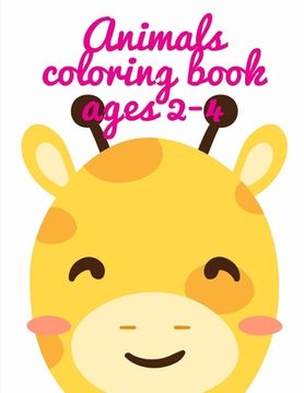 portada Animals coloring book ages 2-4: A Funny Coloring Pages, Christmas Book for Animal Lovers for Kids (en Inglés)