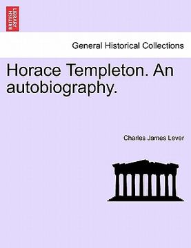 portada horace templeton. an autobiography. (in English)