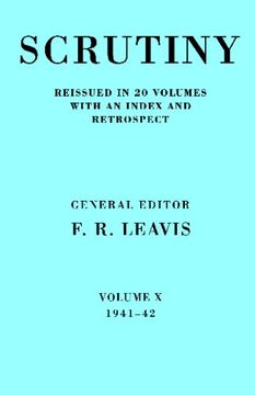 portada Scrutiny: A Quarterly Review: Volume 10 (Scrutiny: A Quarterly Review 20 Volume Paperback set 1932-53) 