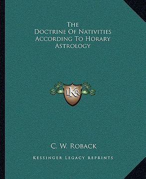 portada the doctrine of nativities according to horary astrology