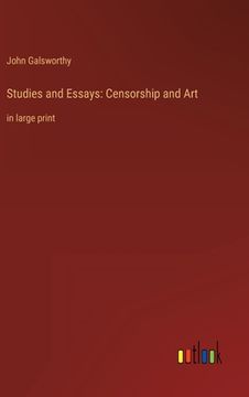 portada Studies and Essays: Censorship and Art: in large print (en Inglés)
