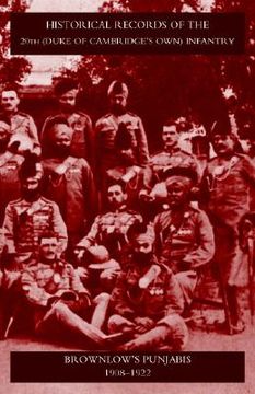 portada historical records of the 20th (duke of cambridgeos own) infantry brownlowos punjabis 1909-1922 (en Inglés)