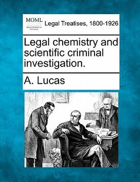 portada legal chemistry and scientific criminal investigation.