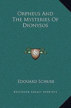 portada orpheus and the mysteries of dionysos (en Inglés)