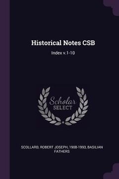 portada Historical Notes CSB: Index v.1-10 (en Inglés)