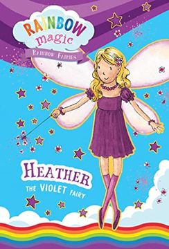 portada Rainbow Fairies Book #7: Heather the Violet Fairy (7) (Rainbow Magic) (en Inglés)